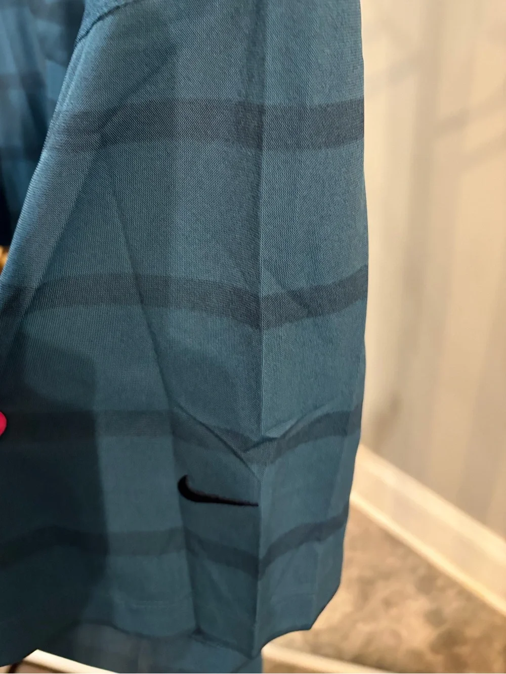 Nike Teal Blue Horizontal-Stripe Golf Polo men’s size xxl